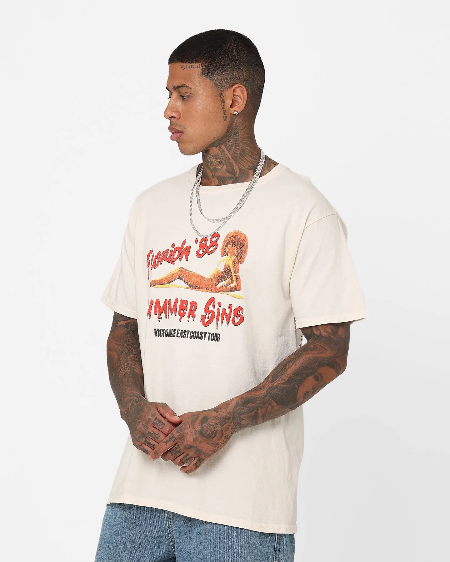 American Thrift Summer Sins Vintage T-Shirt Off White