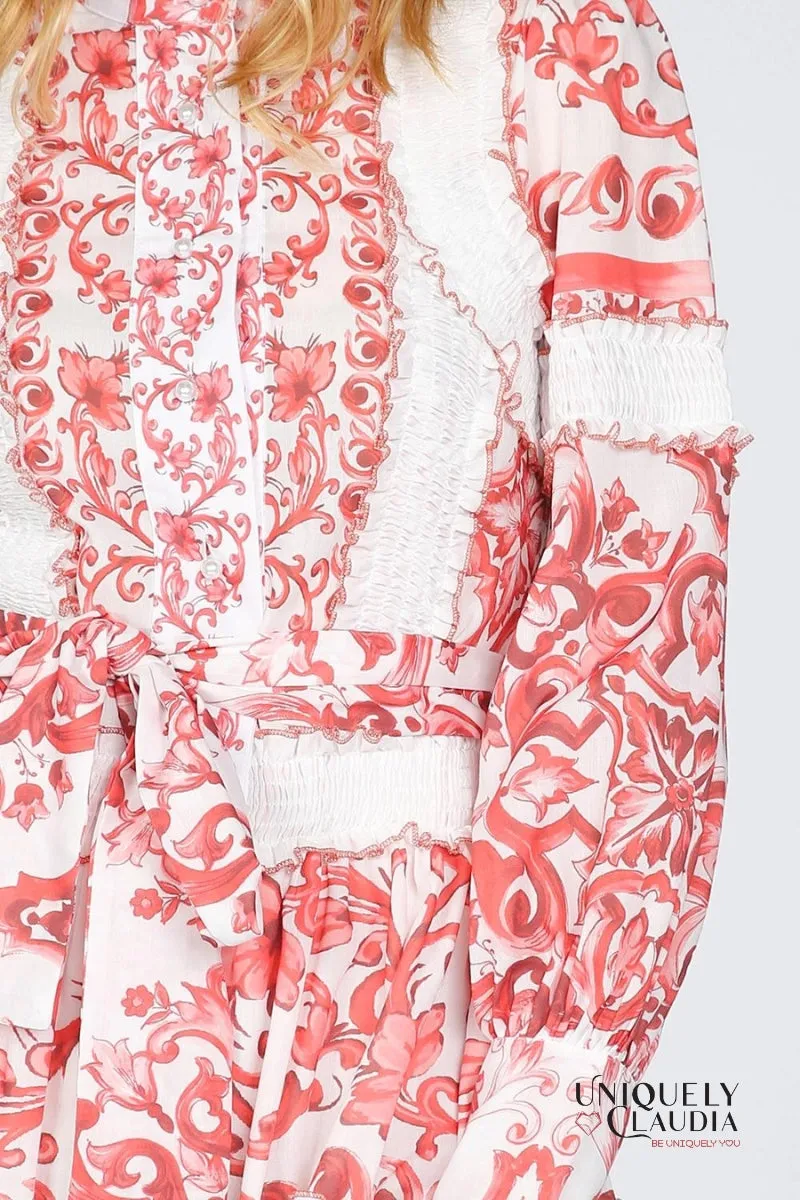 Anabella Smocking Detail Mini Dress