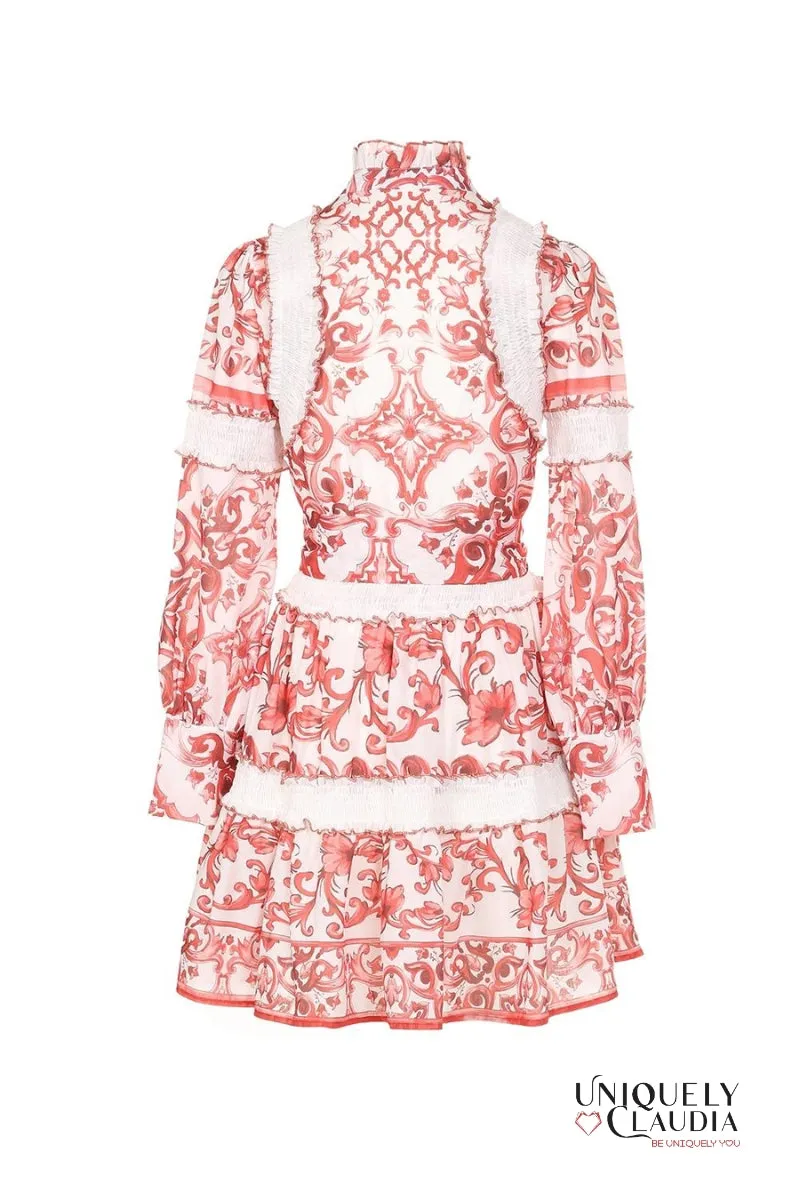 Anabella Smocking Detail Mini Dress