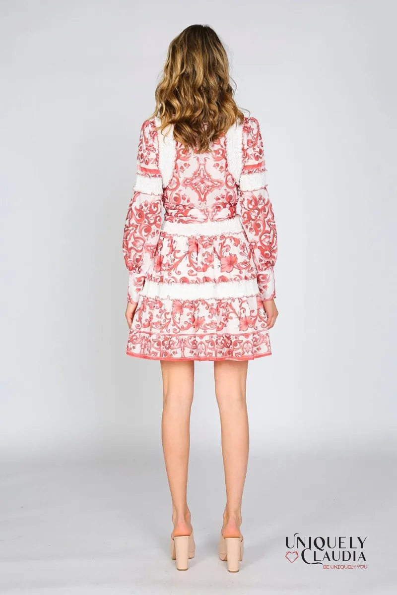 Anabella Smocking Detail Mini Dress