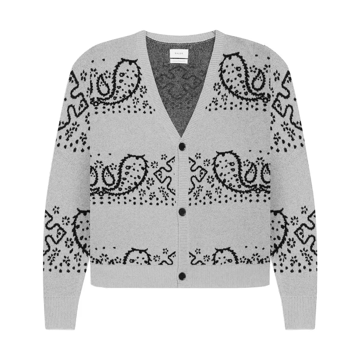 Bandana Stripe Cardigan 'Creme Black'