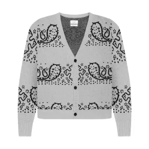 Bandana Stripe Cardigan 'Creme Black'