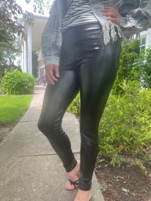 Black Leather Leggings