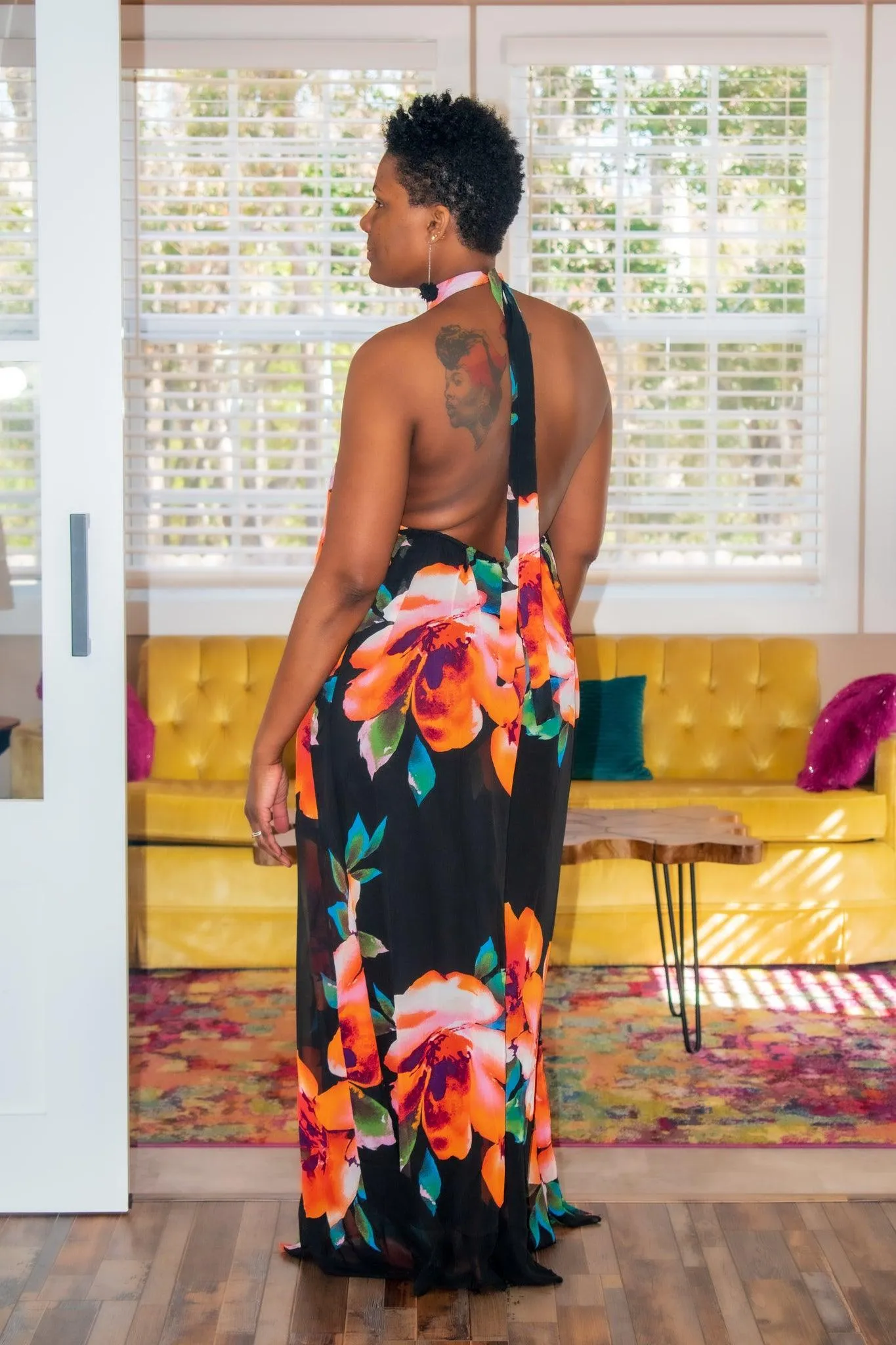 Black Multi Halter Jumpsuit