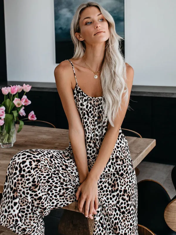 Boho Tie Dye Loose Casual Wide Leg Jumpsuit, On Sale