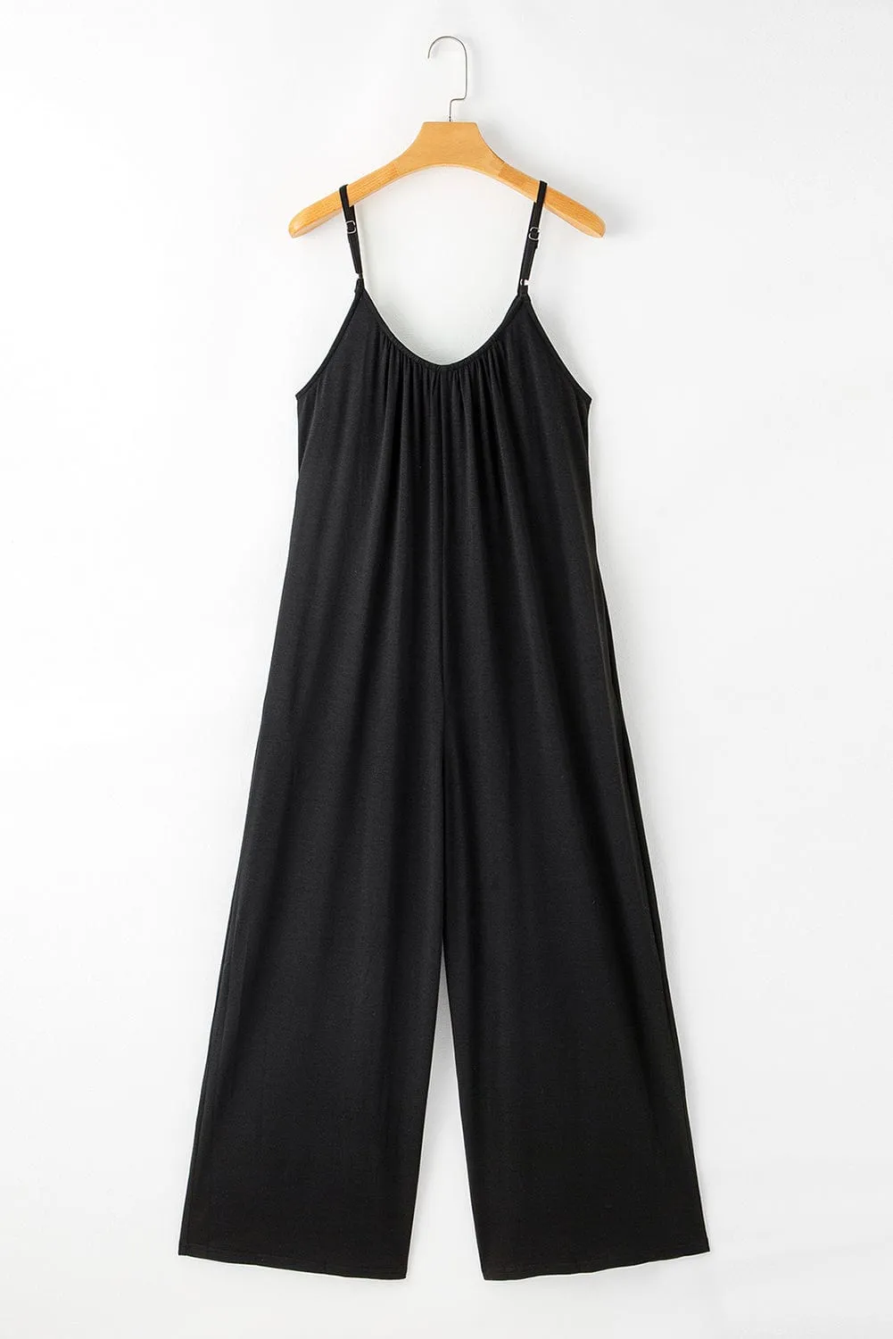 Burgundy Pocket Wide Leg Jumpsuit