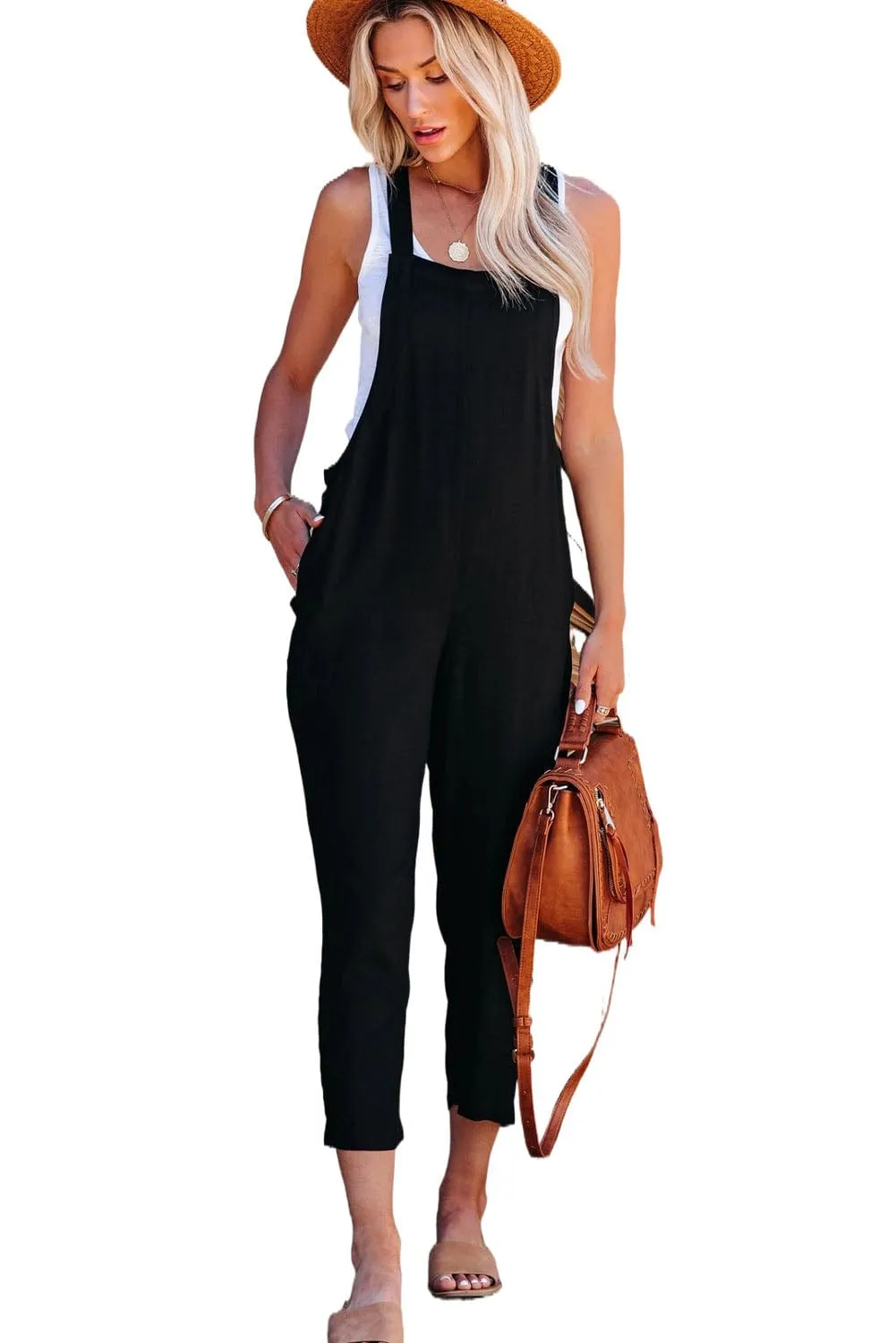 Burgundy Pocket Wide Leg Jumpsuit
