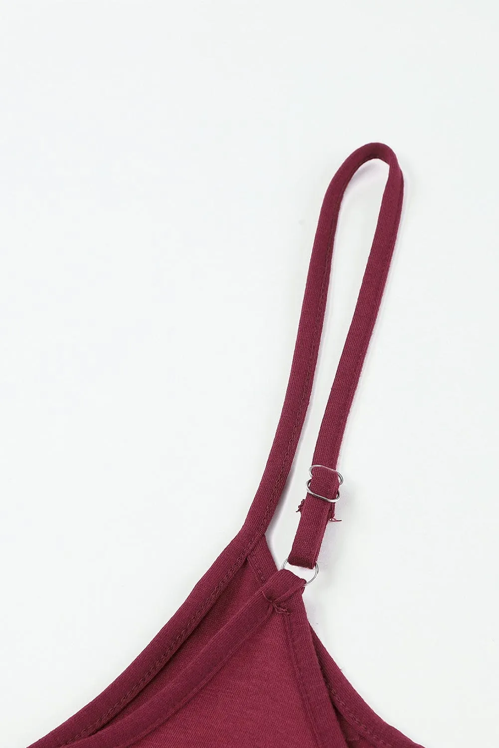 Burgundy Pocket Wide Leg Jumpsuit