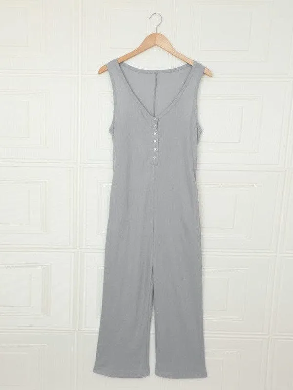 Burgundy Pocket Wide Leg Jumpsuit