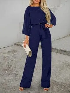 Burgundy Pocket Wide Leg Jumpsuit