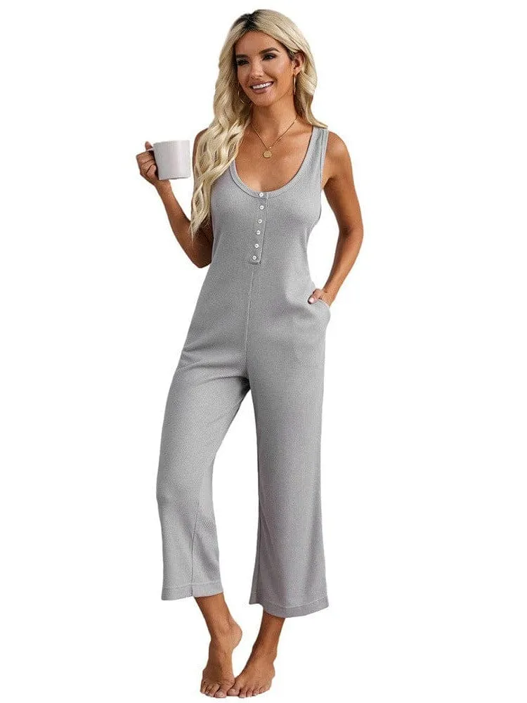 Burgundy Pocket Wide Leg Jumpsuit
