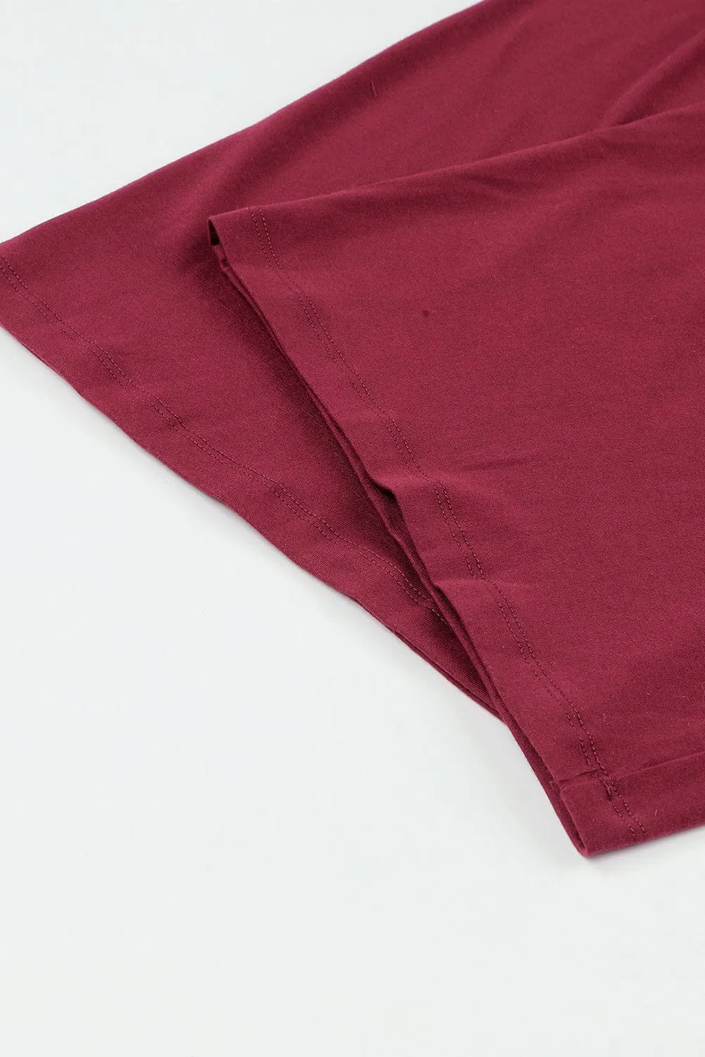 Burgundy Pocket Wide Leg Jumpsuit