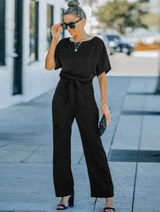 Burgundy Pocket Wide Leg Jumpsuit