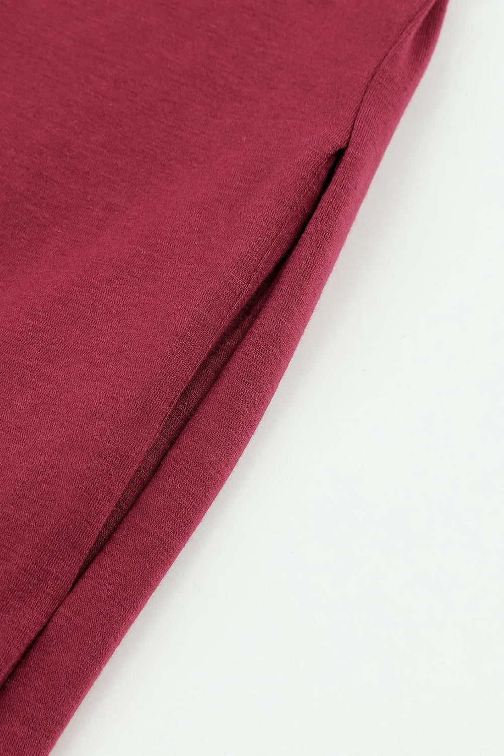 Burgundy Pocket Wide Leg Jumpsuit