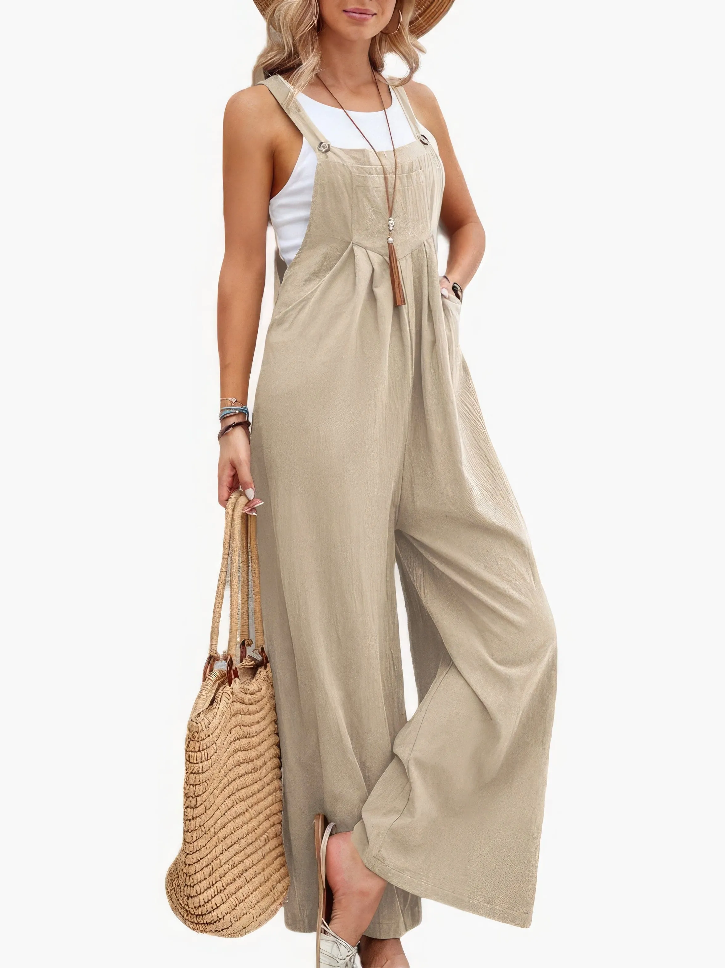 Burgundy Pocket Wide Leg Jumpsuit