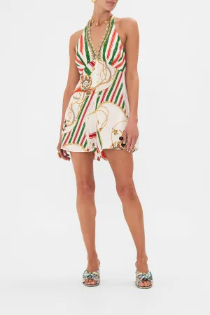 BUTTON FRONT HALTER PLAYSUIT SALUTI SUMMERTIME