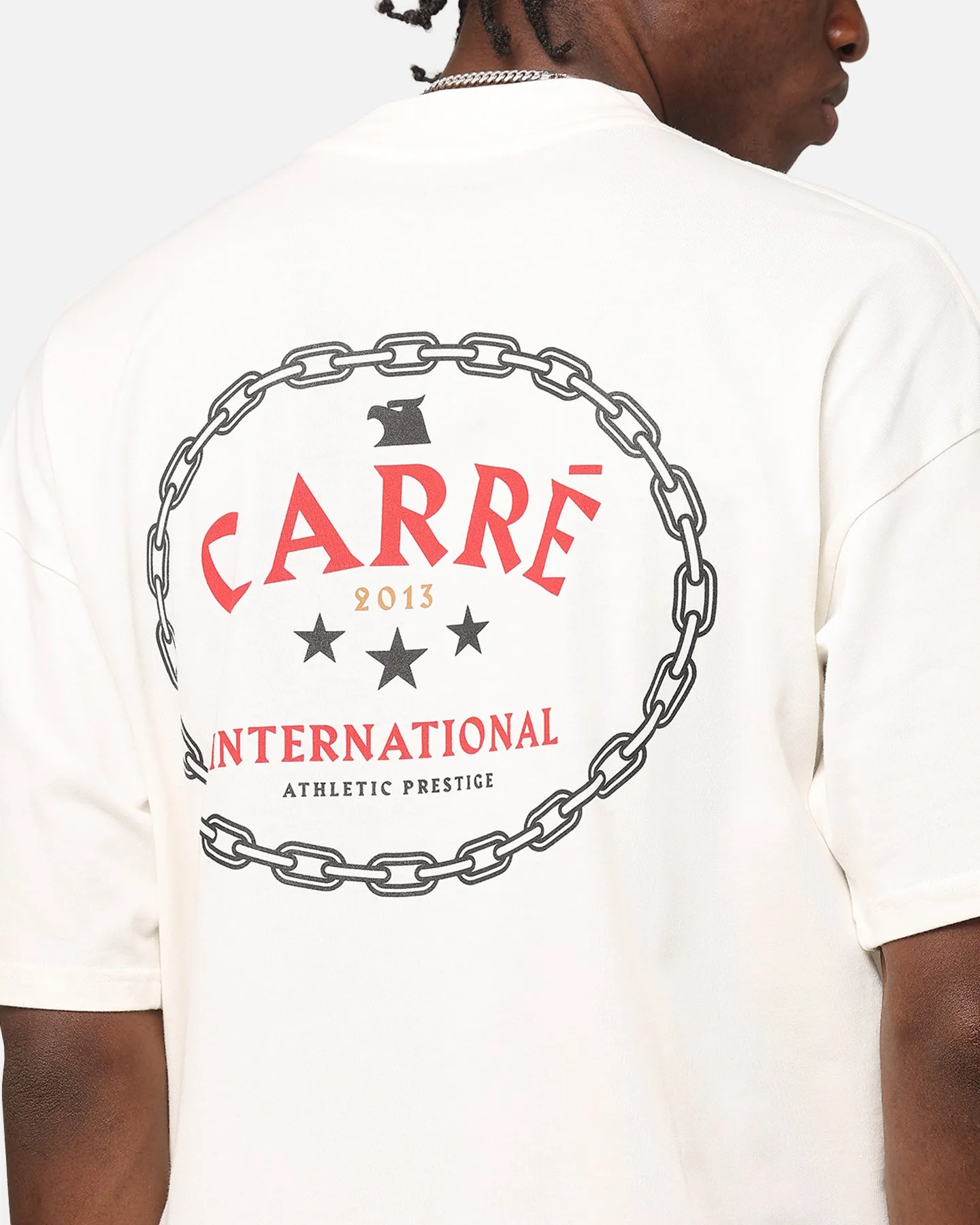 Carre Athletic Prestige Mockneck T-Shirt Off White