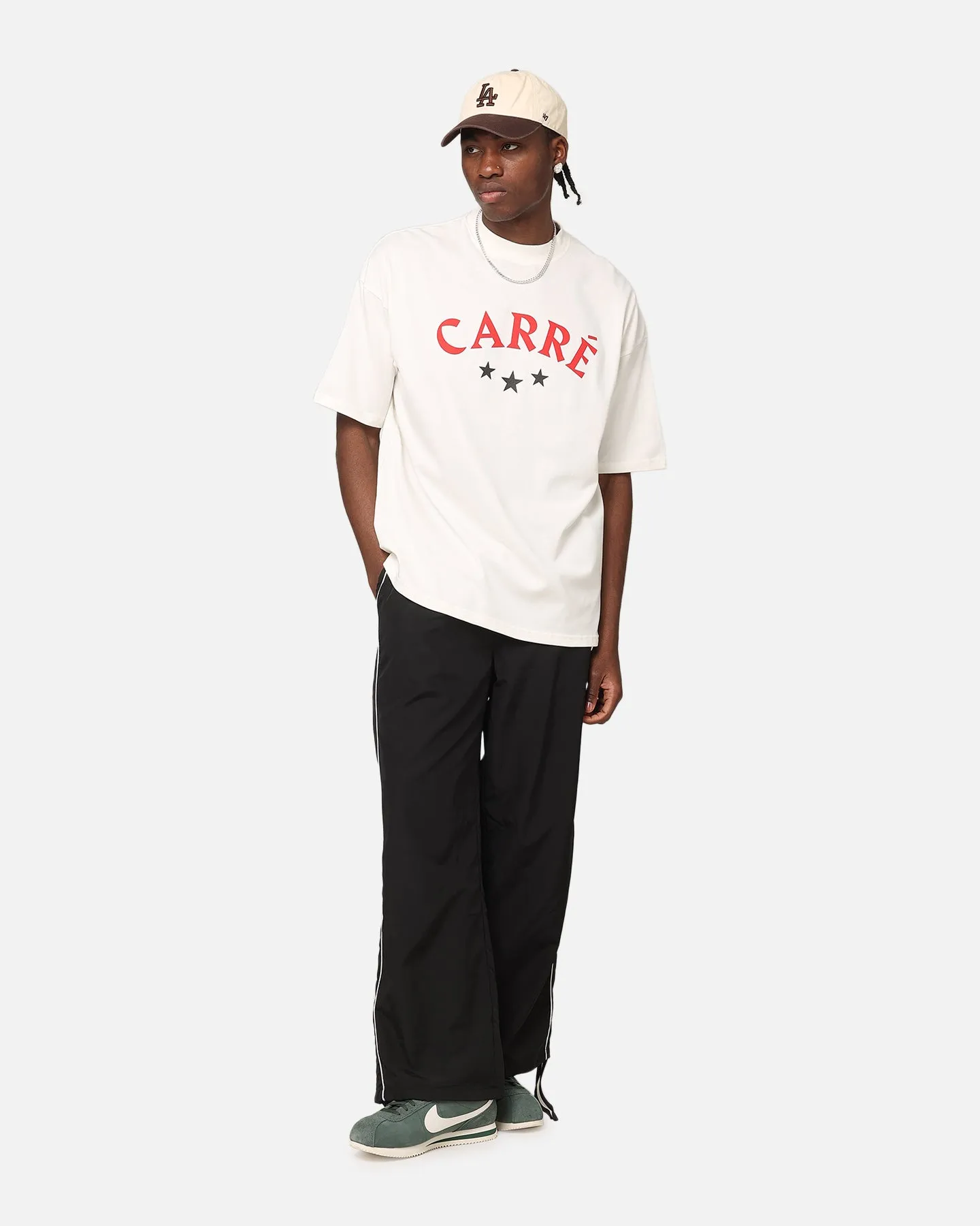 Carre Athletic Prestige Mockneck T-Shirt Off White