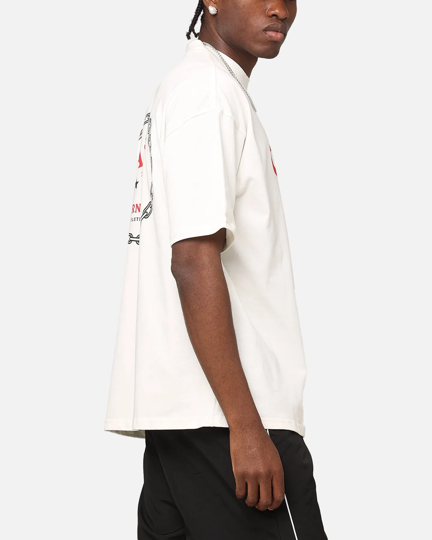 Carre Athletic Prestige Mockneck T-Shirt Off White