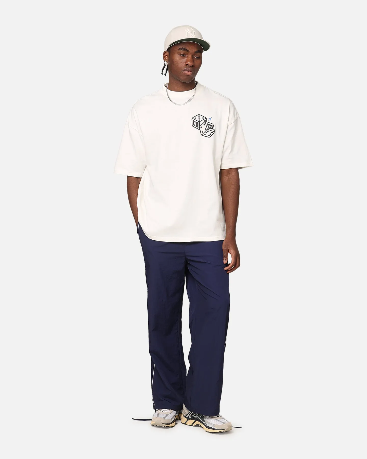 Carre Feeling Lucky Mock Neck T-Shirt Off White