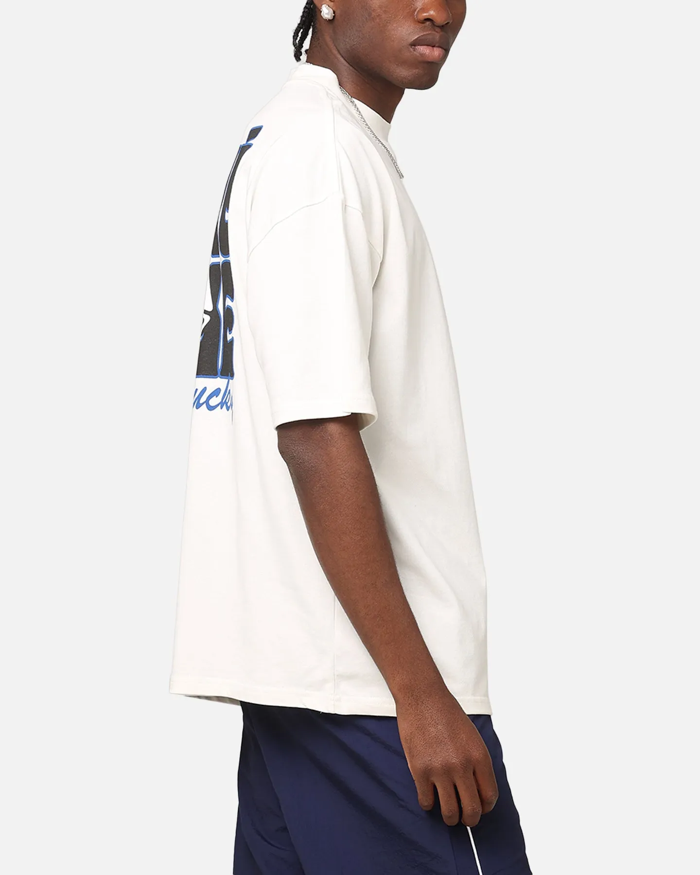 Carre Feeling Lucky Mock Neck T-Shirt Off White