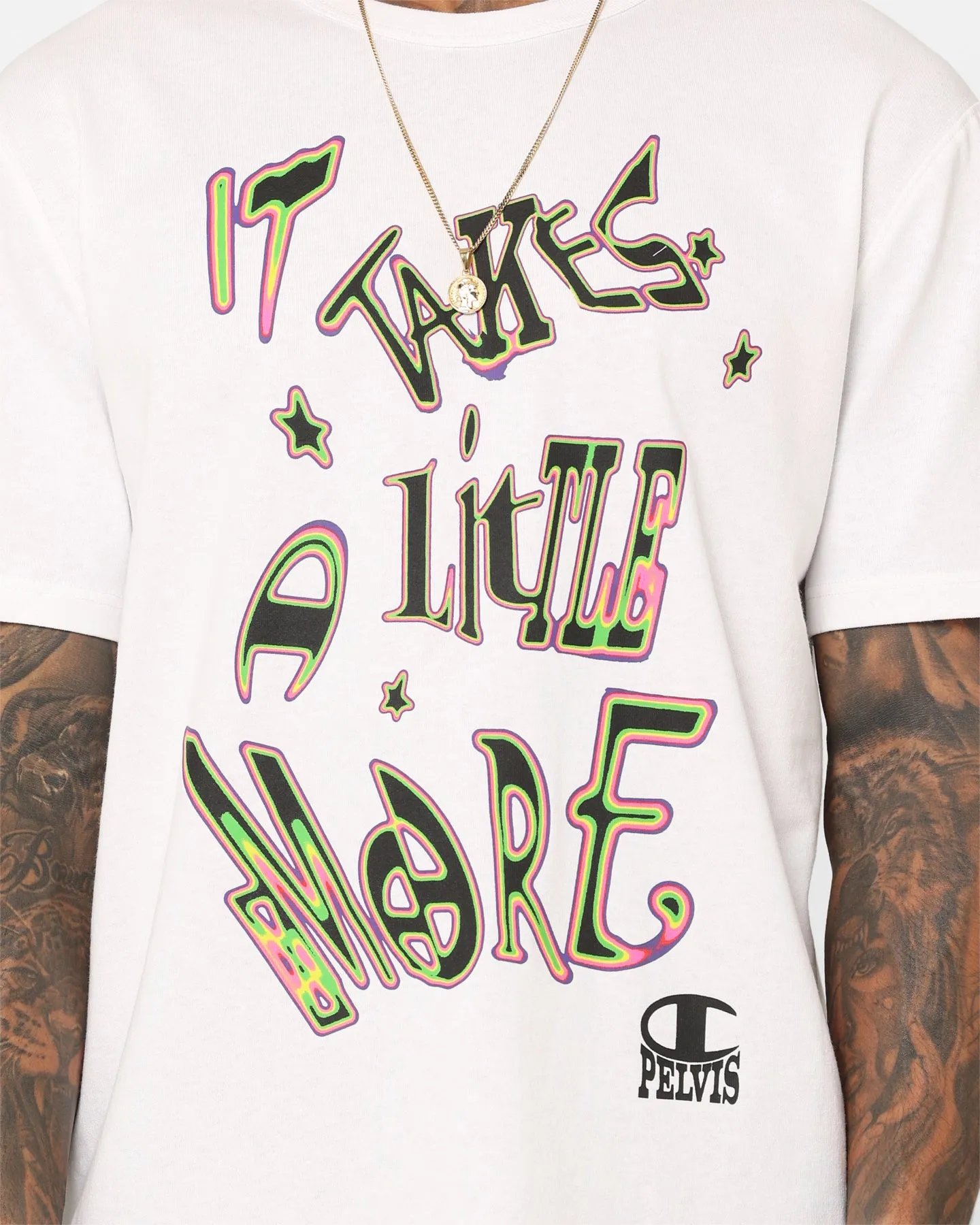 Champion X Pelvis Script T-Shirt White