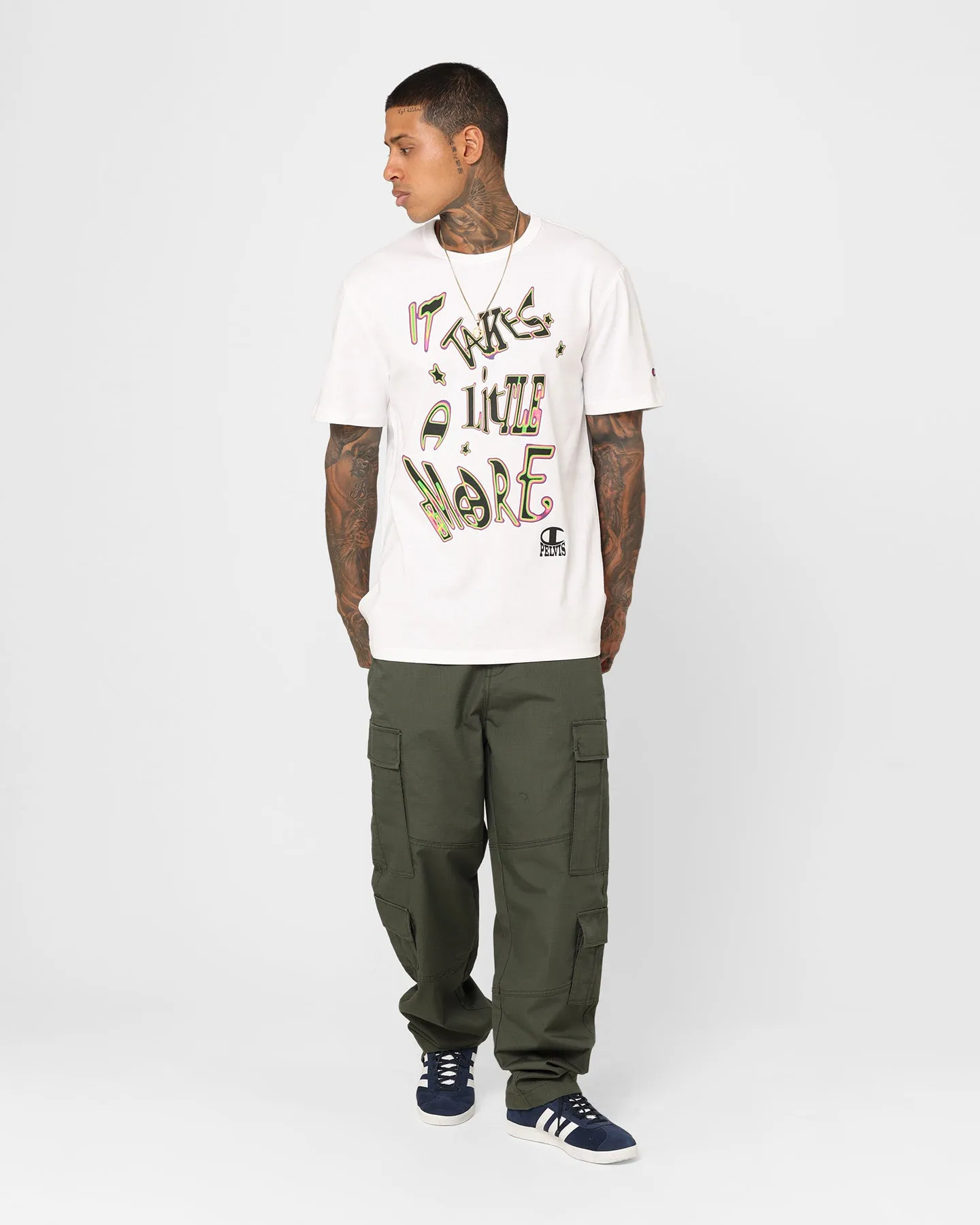 Champion X Pelvis Script T-Shirt White