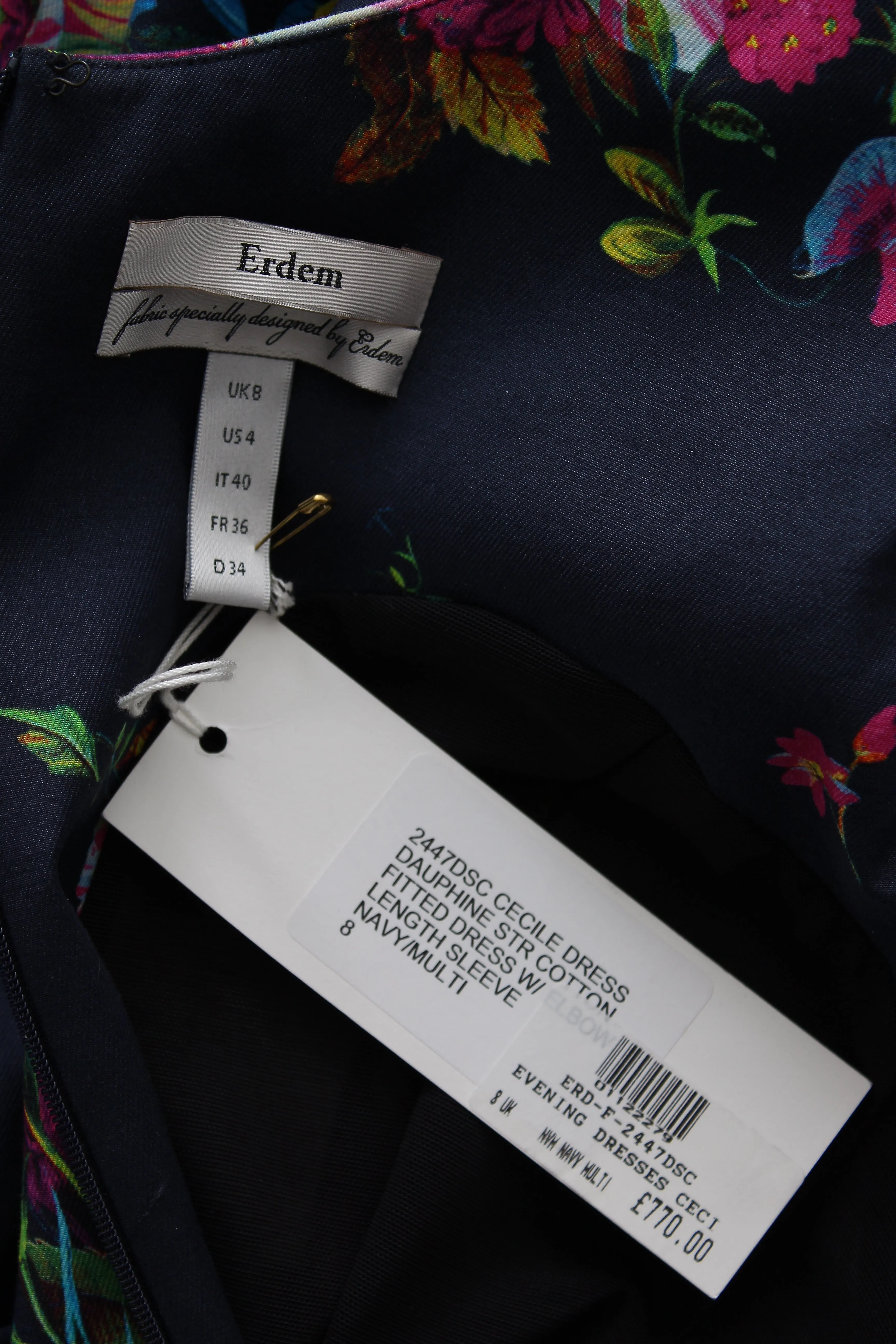Erdem Dauphine Floral Printed Stretch-Cotton Dress
