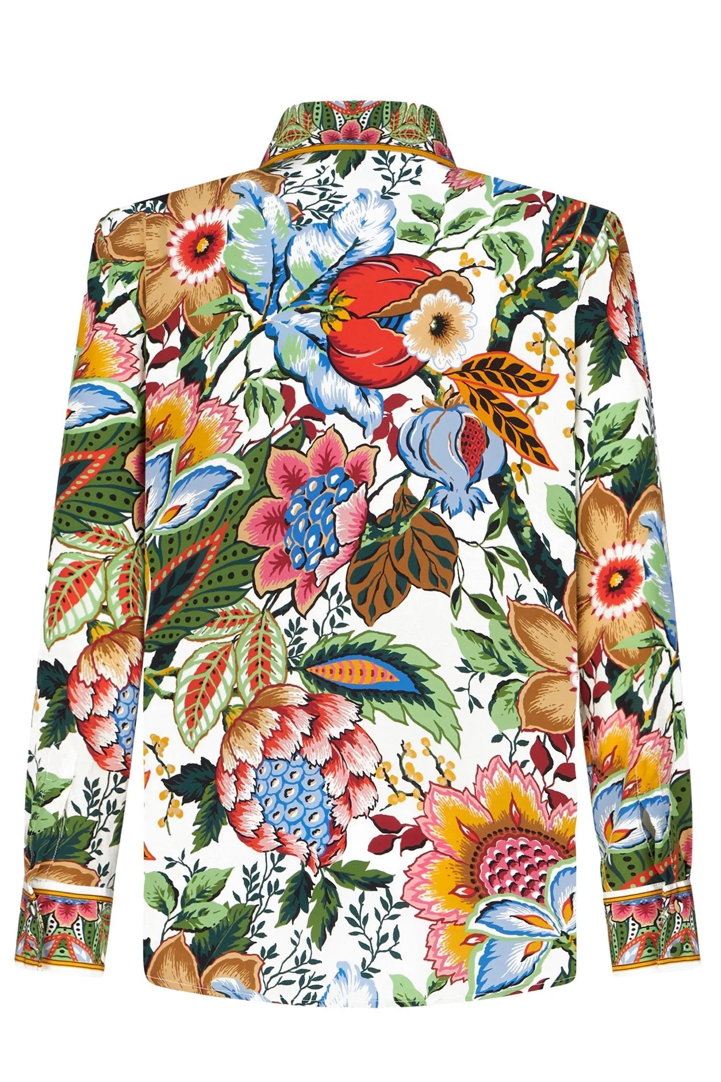 Floral Long Sleeve Button Down Blouse
