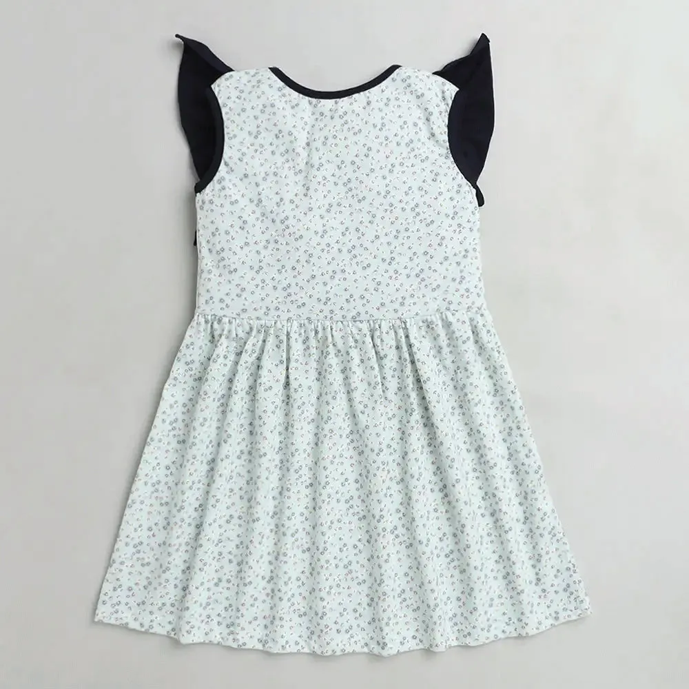Floral with Frill Printed Dress