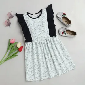 Floral with Frill Printed Dress