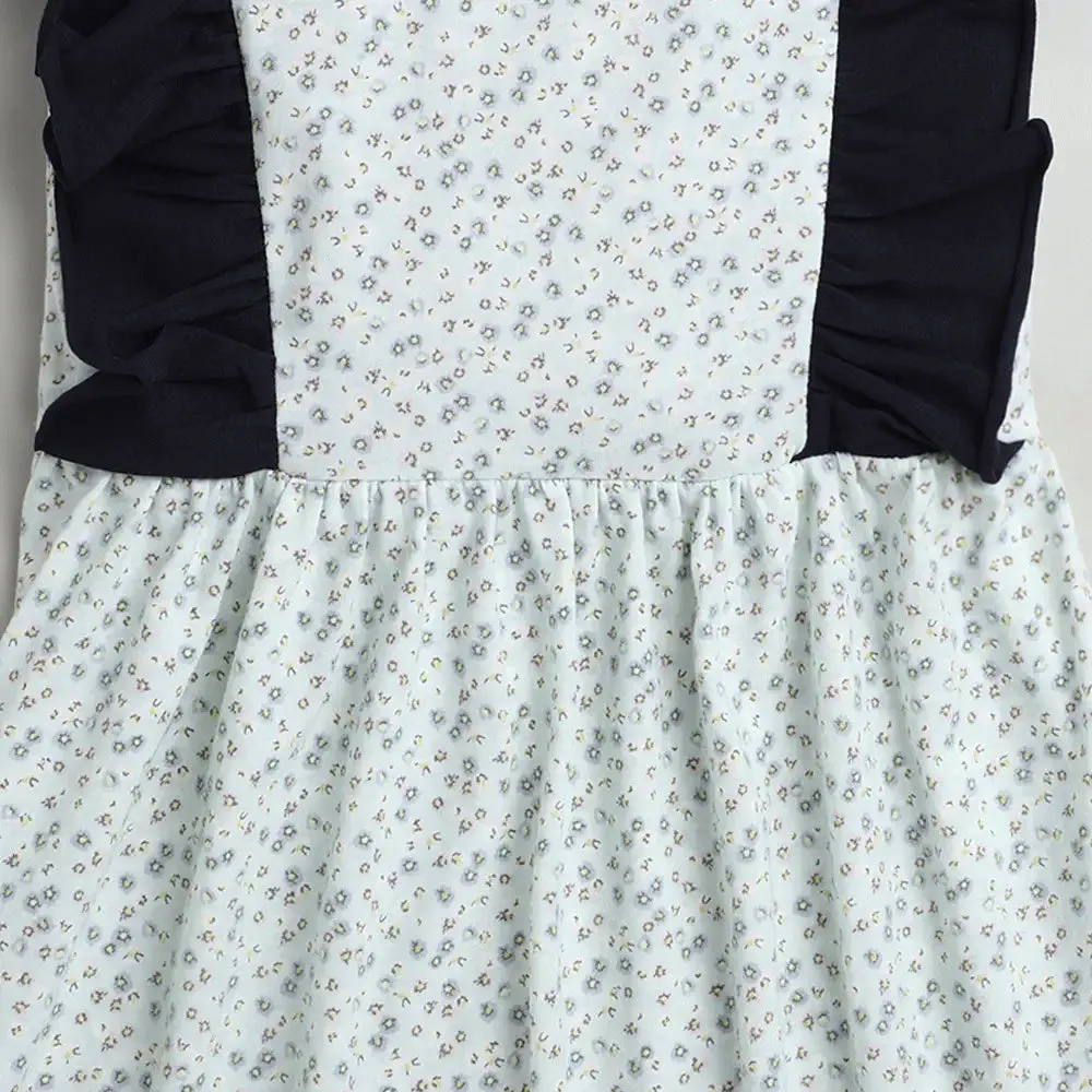 Floral with Frill Printed Dress