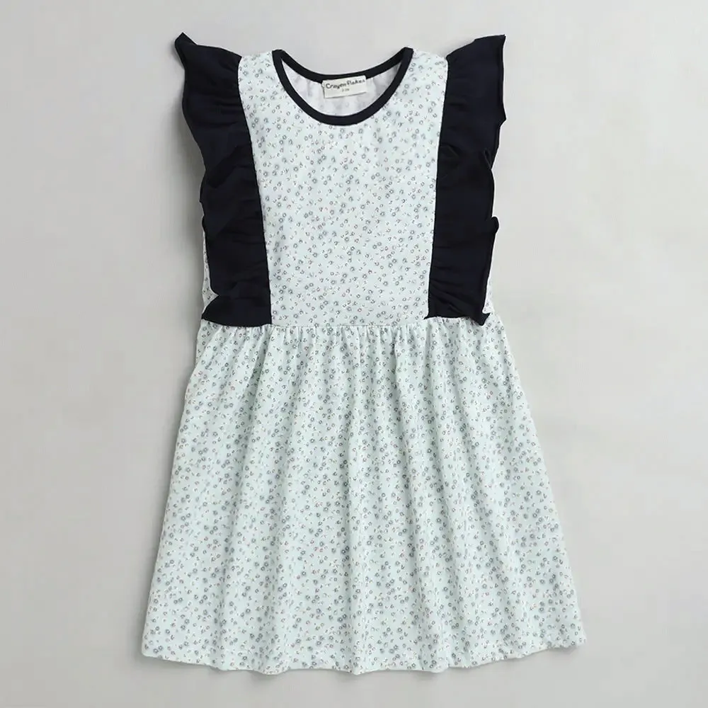 Floral with Frill Printed Dress