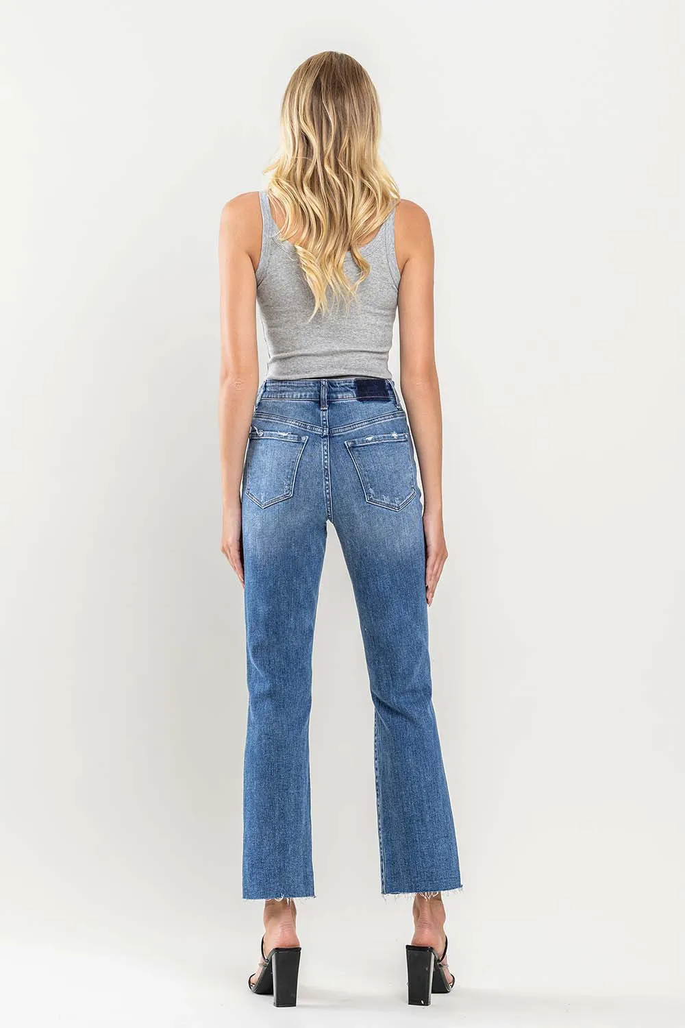 Flying Monkey Distressed High Rise Relaxed Straight Jeans