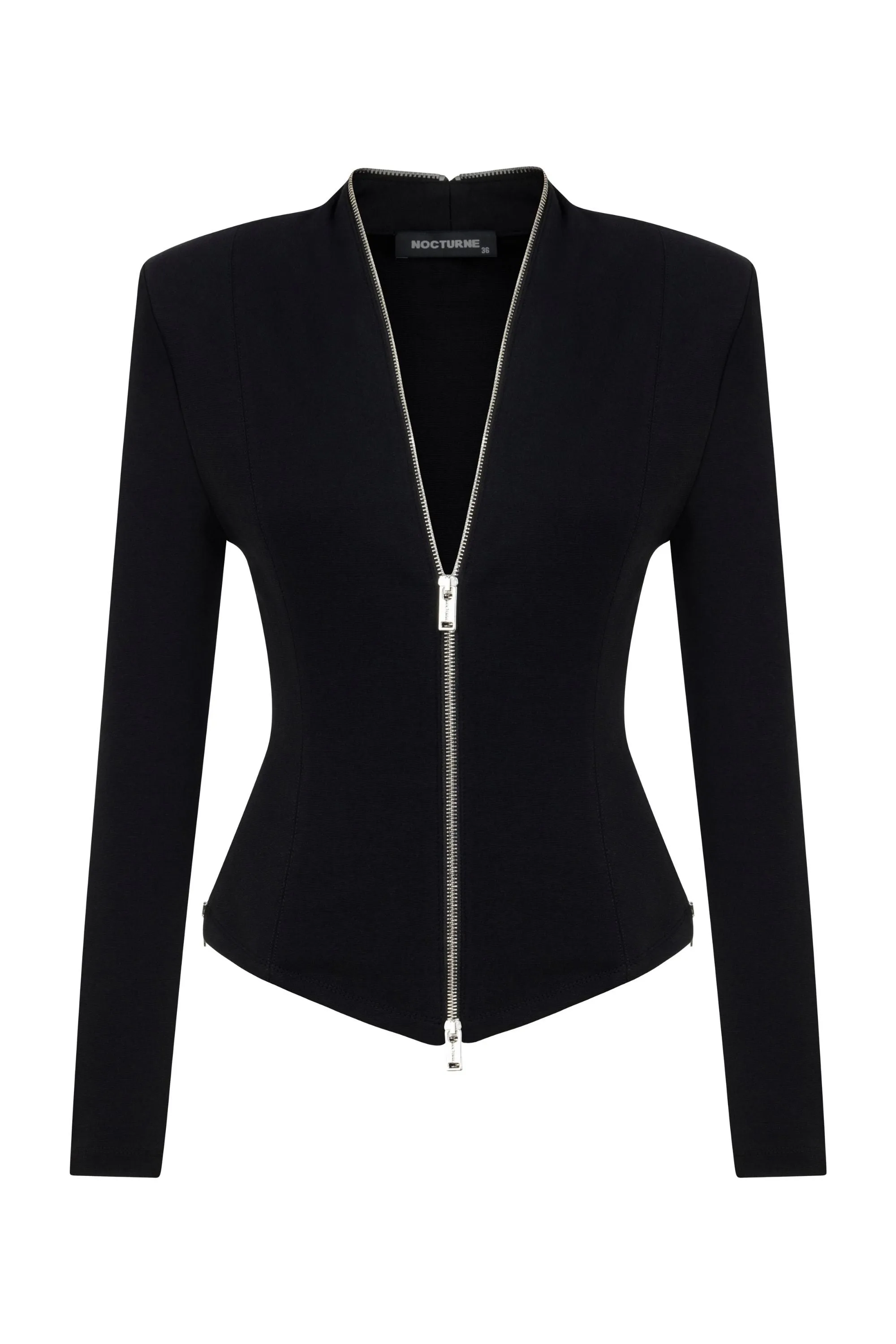 Front Zippered Blouse