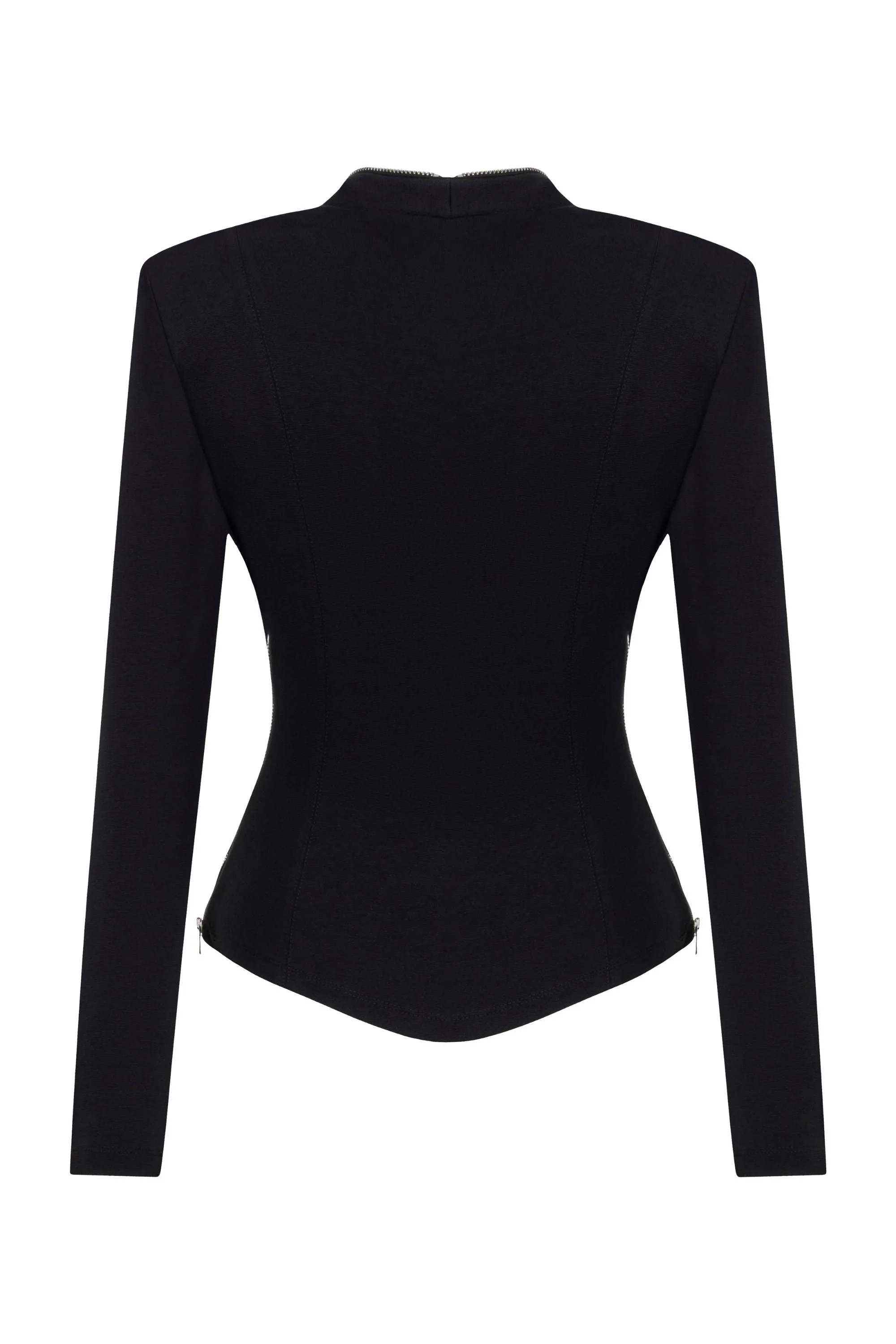 Front Zippered Blouse