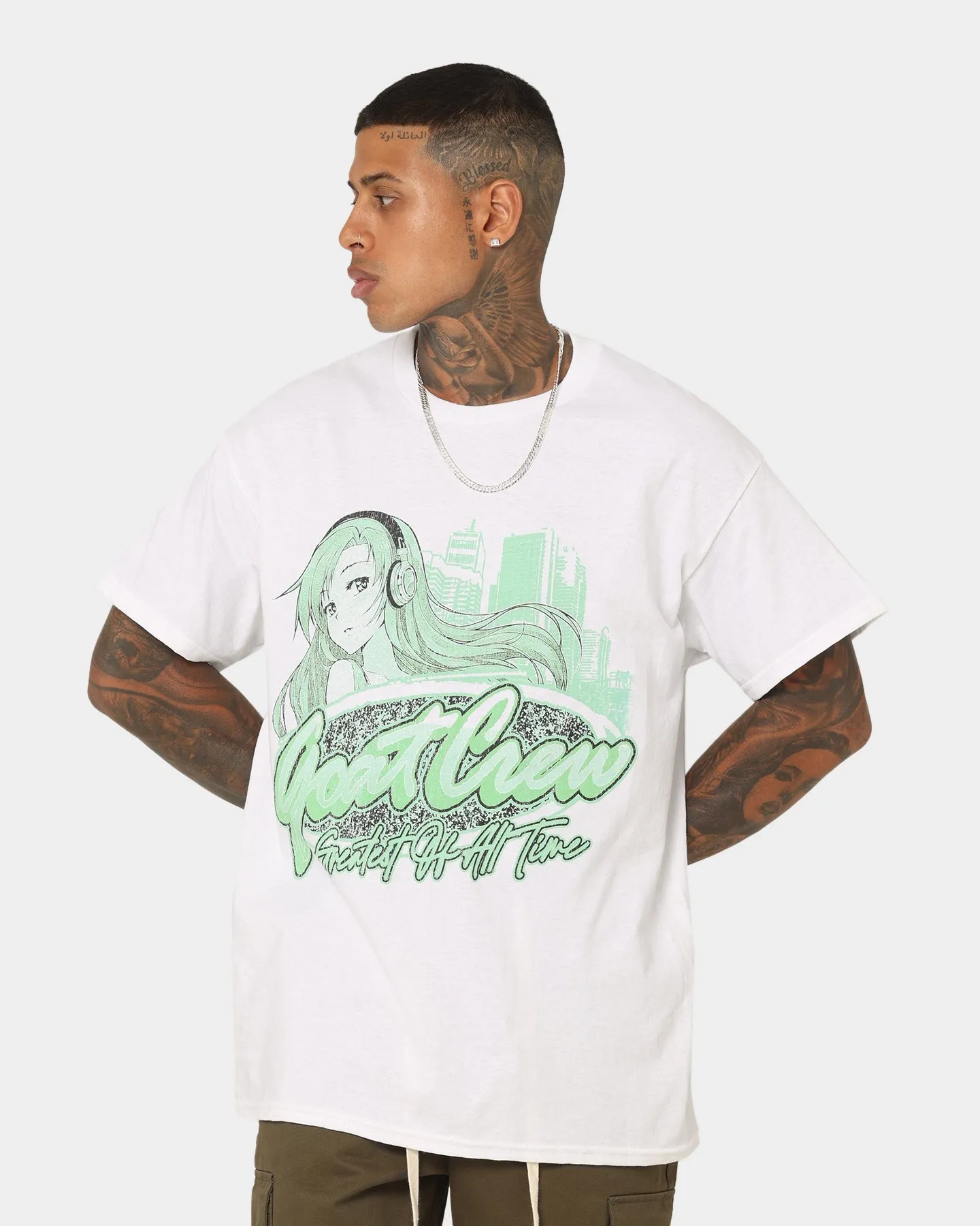 Goat Crew Harajuku Girl T-Shirt White