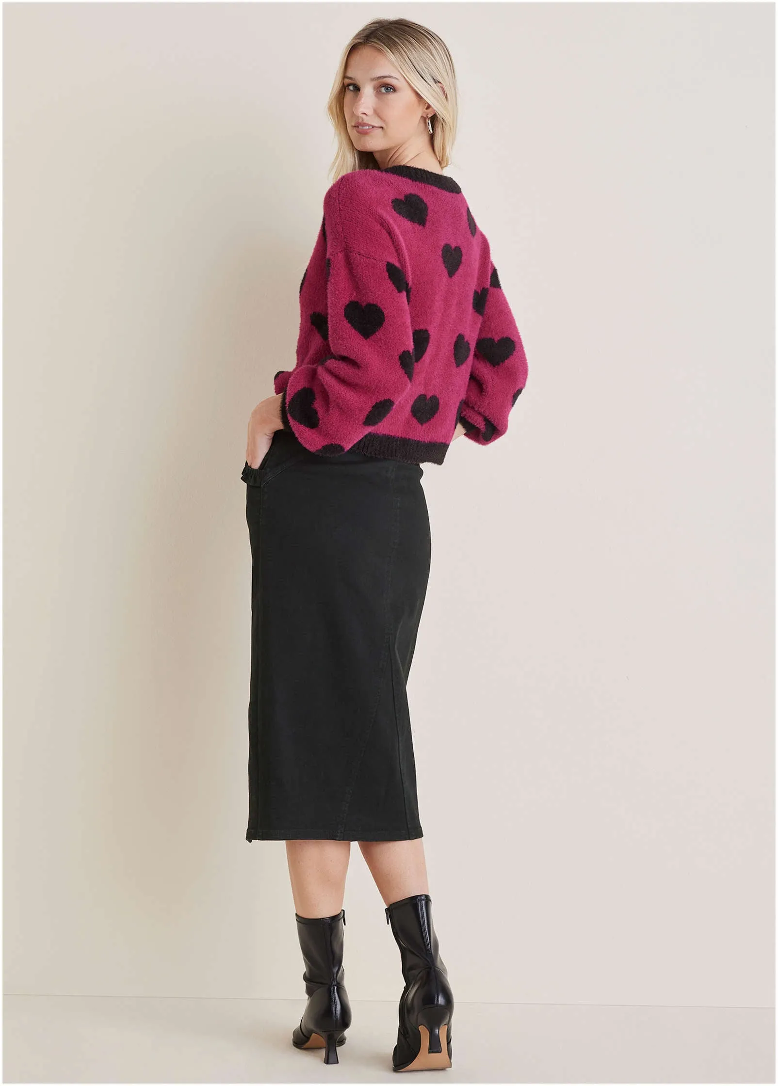 Heart Graphic Sweater  - Vivacious