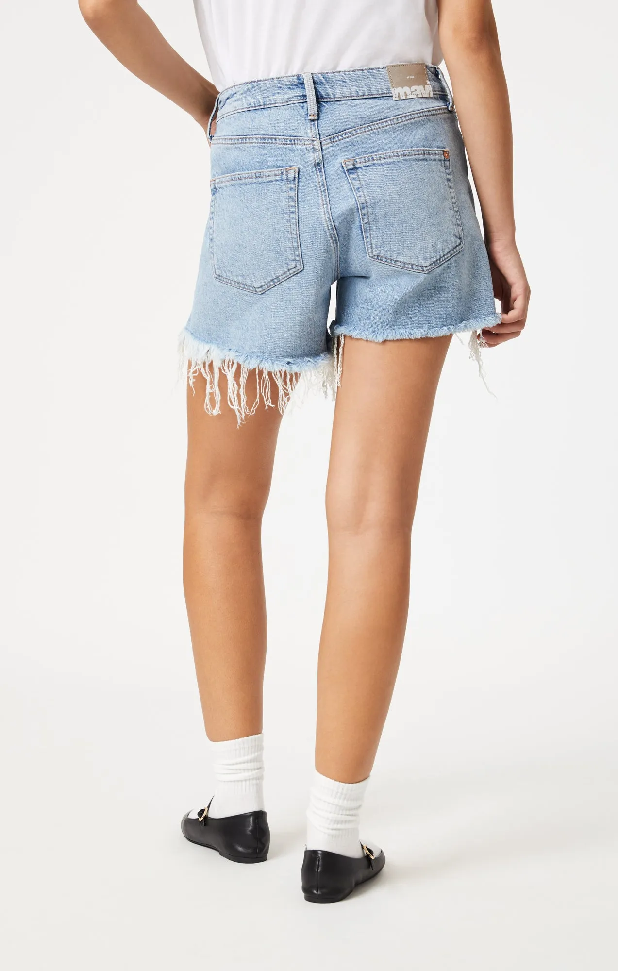 HEIDI SHORTS IN BLEACHED RECYCLED BLUE