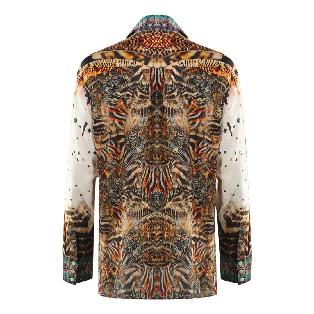 Inoa Golden Eagle 120214 Multicoloured Long Sleeve Blouse Silk Shirt