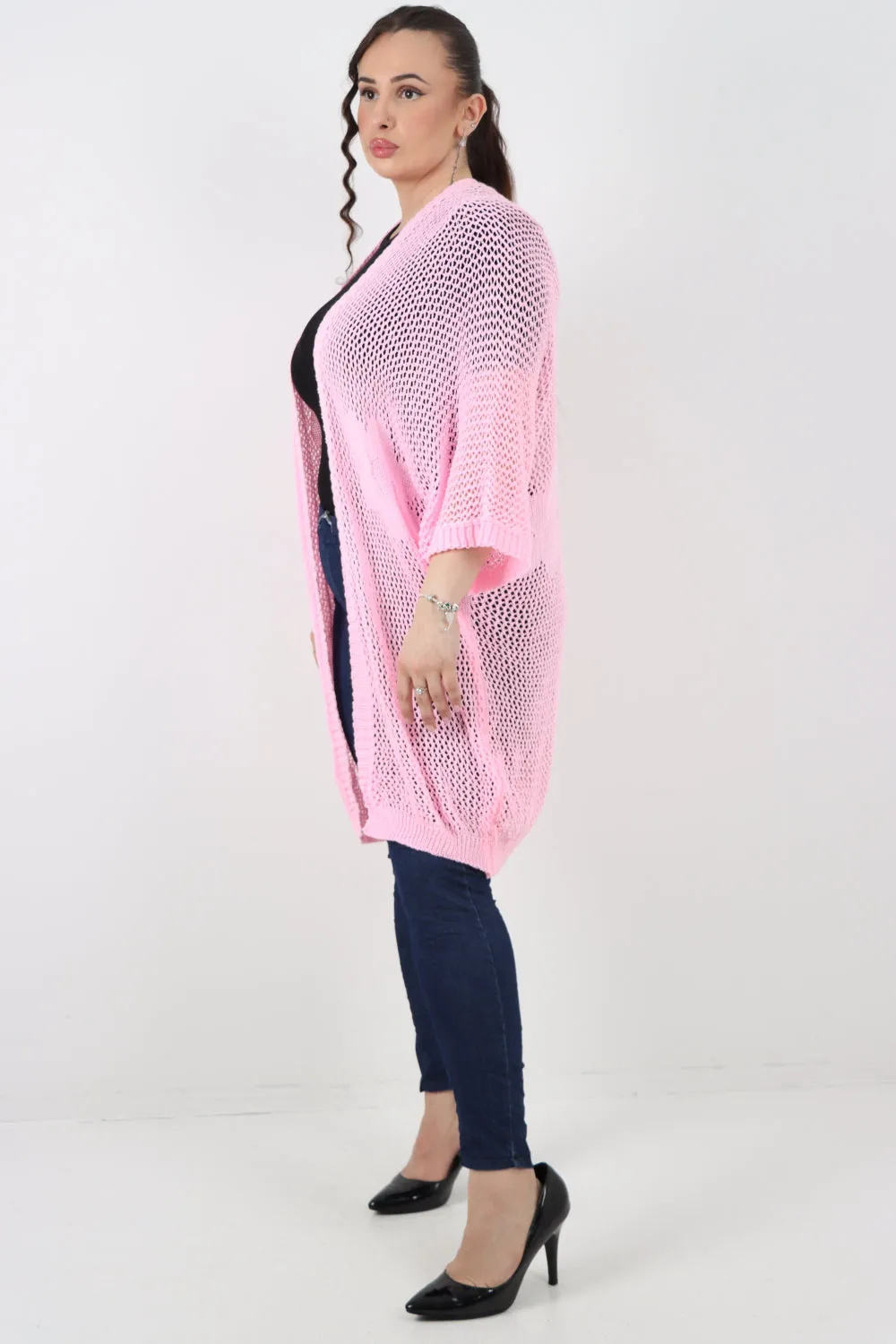 Italian Oversized Chunky Knitted Open Front Cardigan