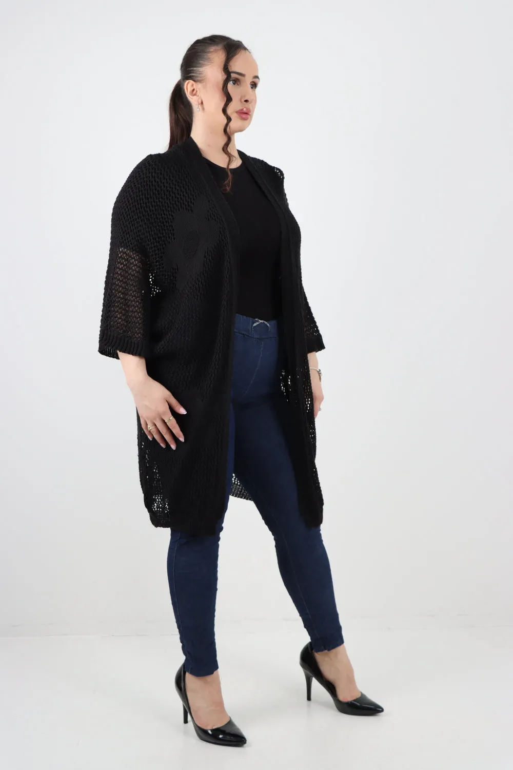 Italian Oversized Chunky Knitted Open Front Cardigan