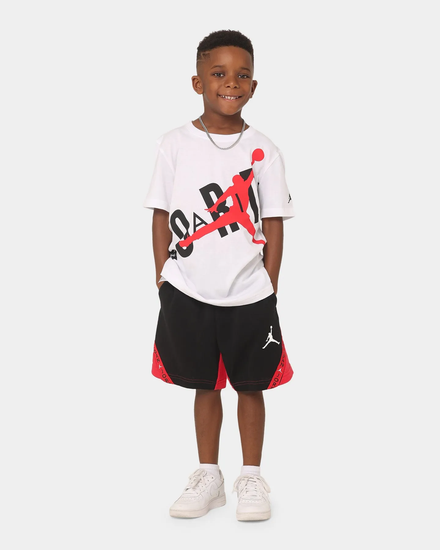 Jordan Kids' Throw Back Graphic T-Shirt White