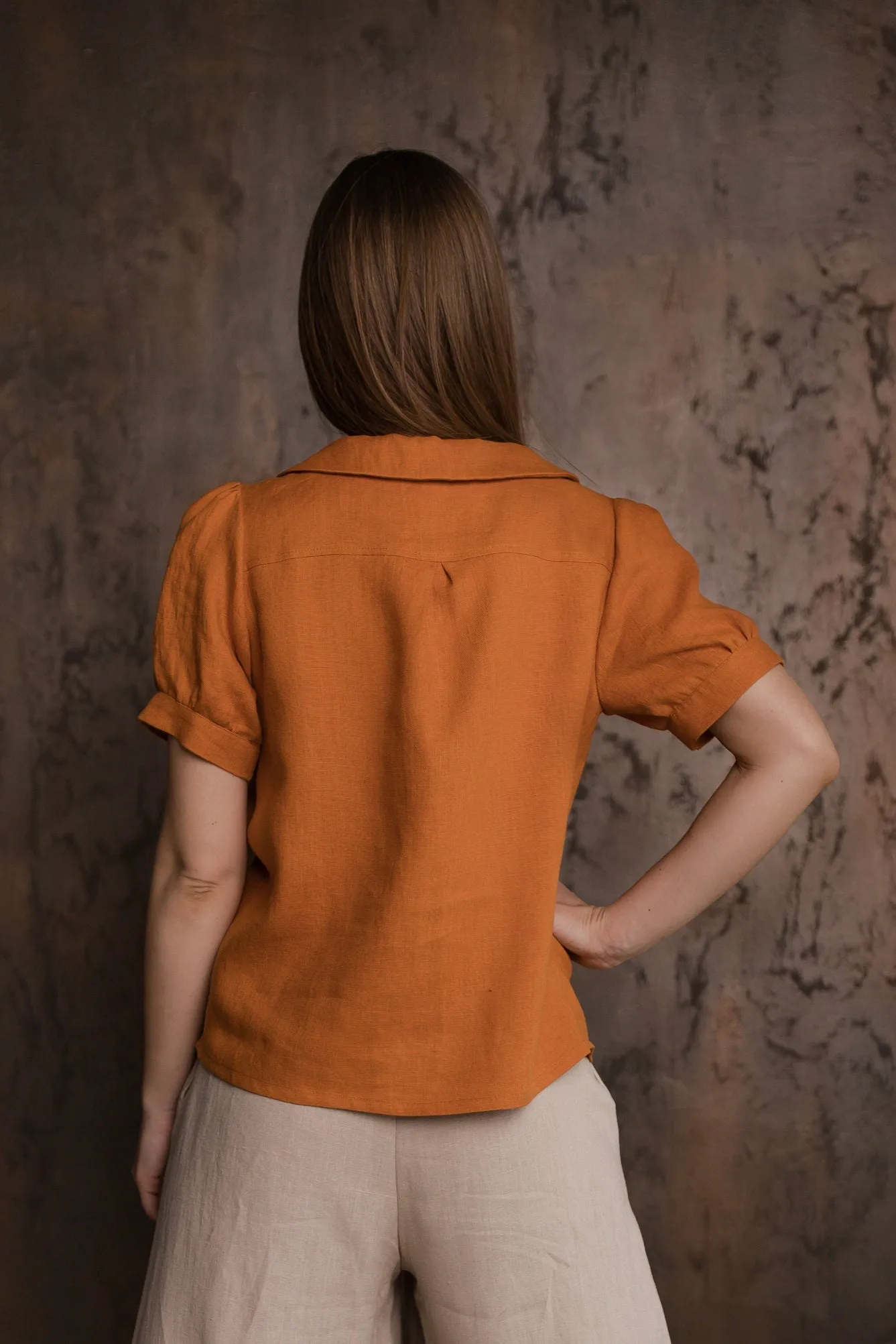 Linen Oversized Button Down Shirt MARIA