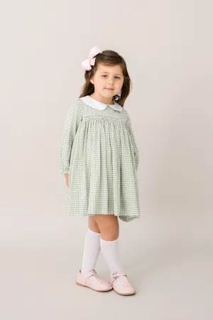 Michelle Dress - Grove Park Green Windowpane