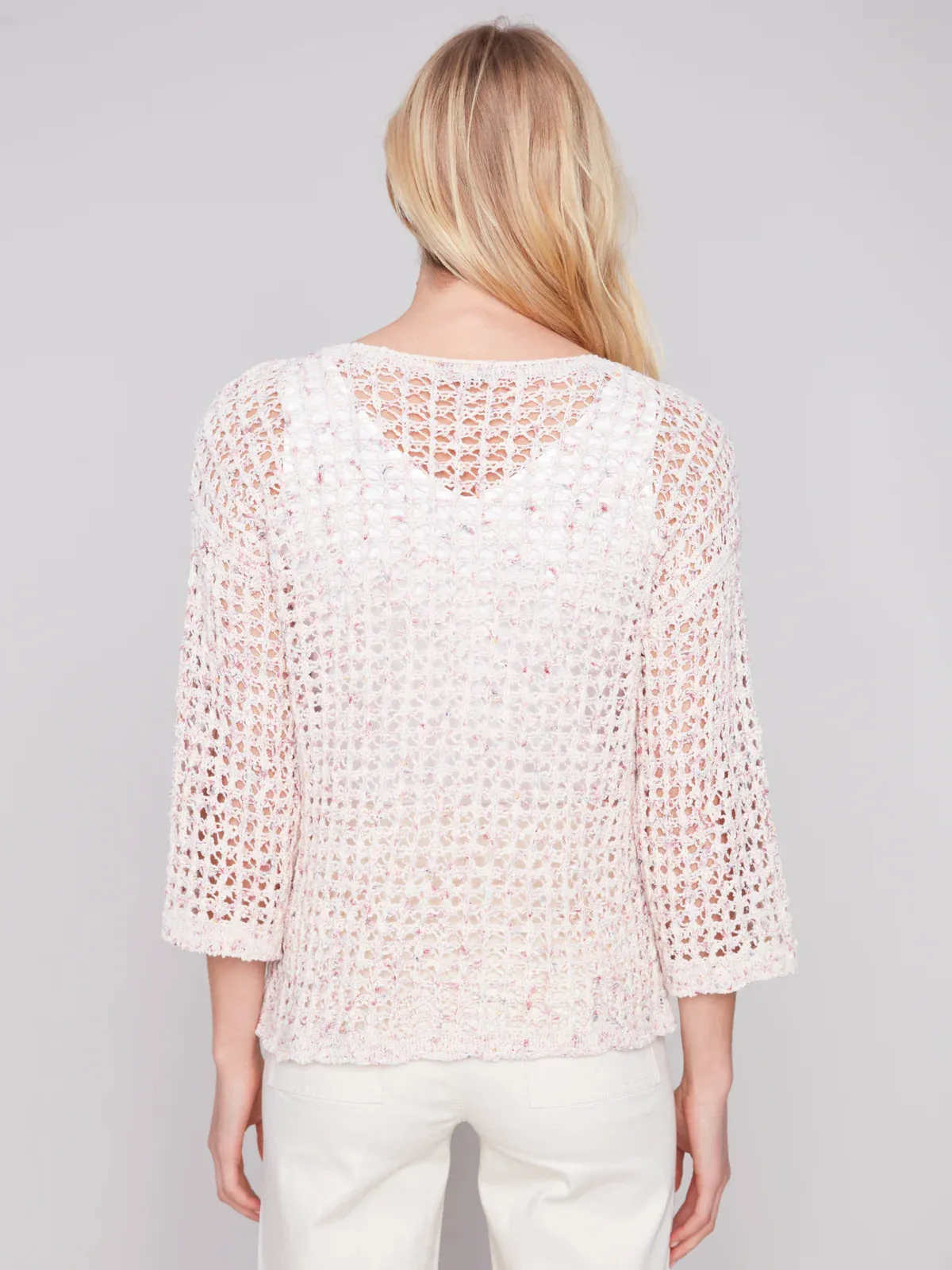 Multicolor Fishnet Top