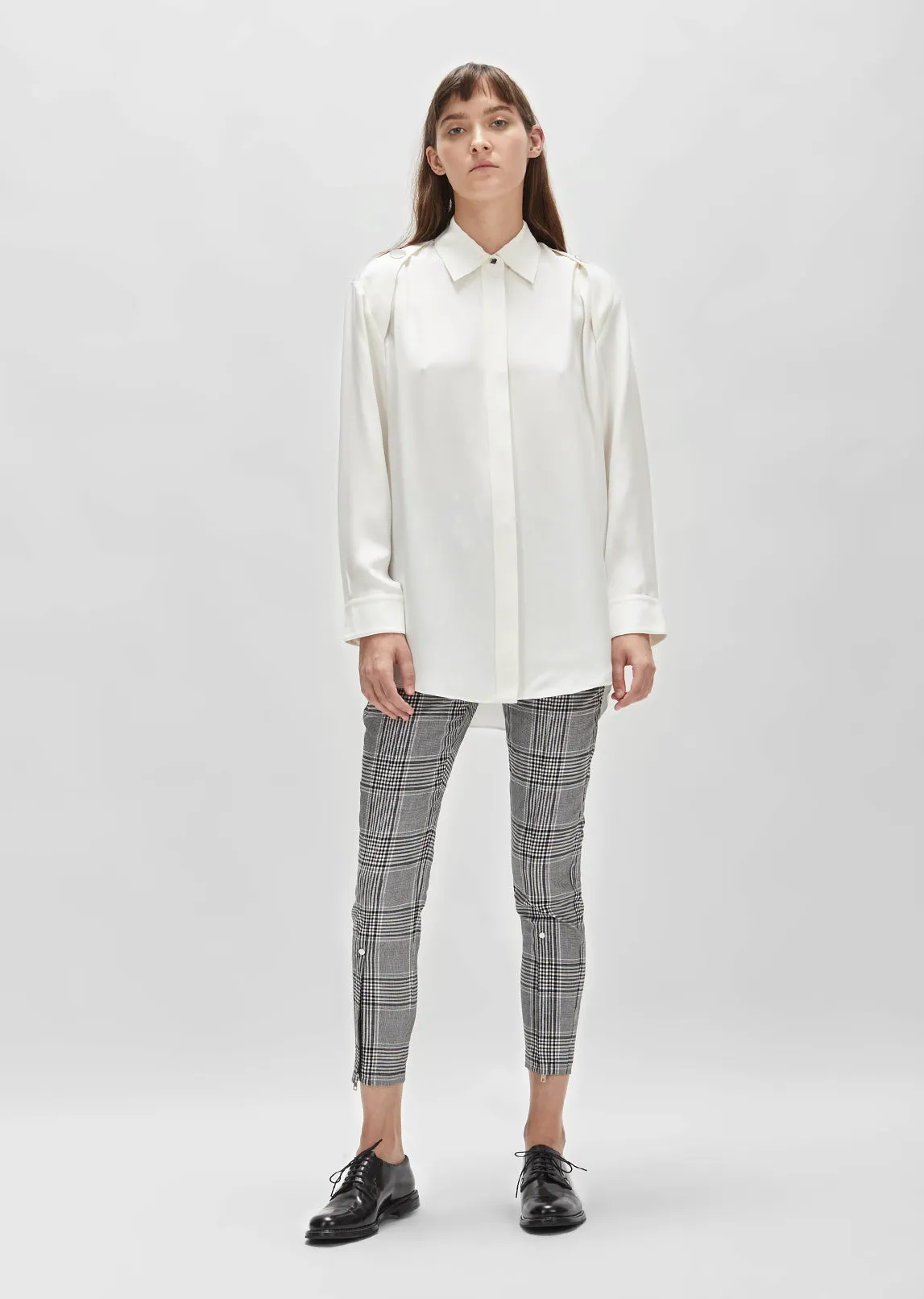 Off Shoulder Button Down Shirt
