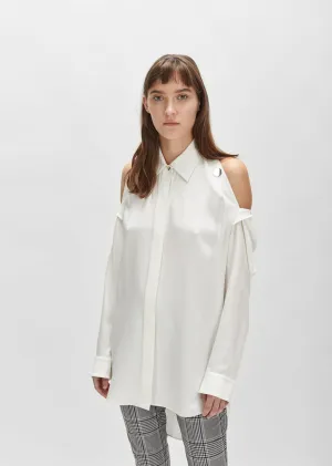 Off Shoulder Button Down Shirt