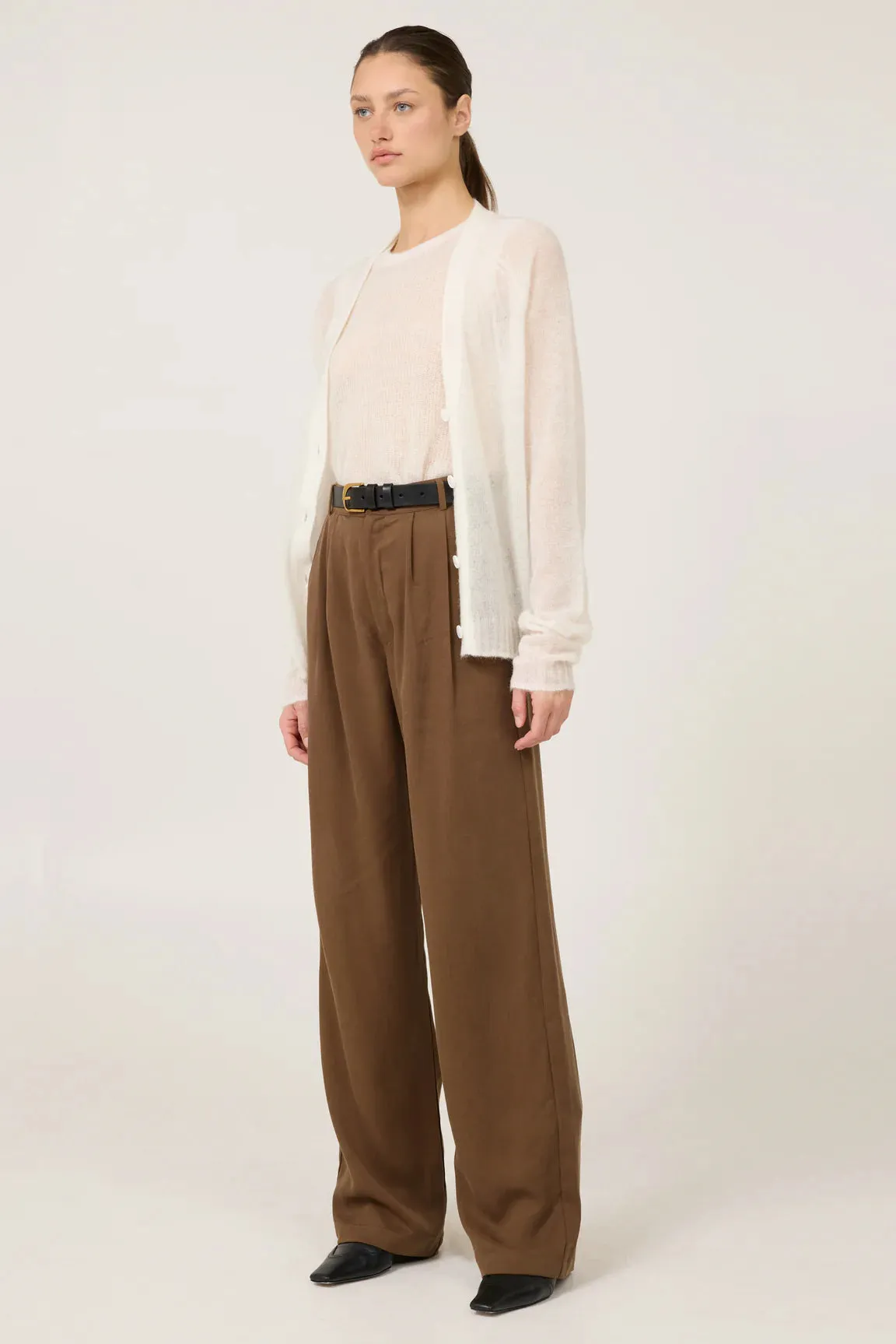 One Grey Day Addison Cashmere Cardigan| Ivory
