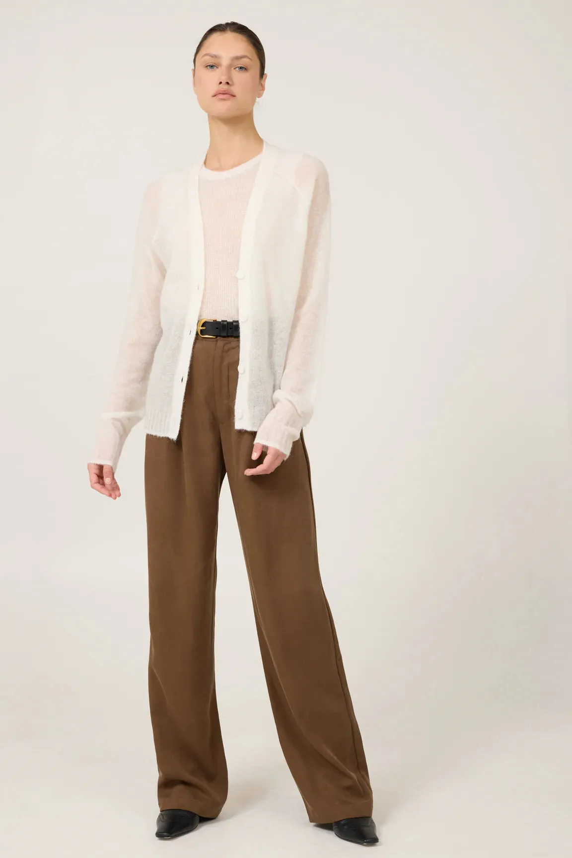 One Grey Day Addison Cashmere Cardigan| Ivory